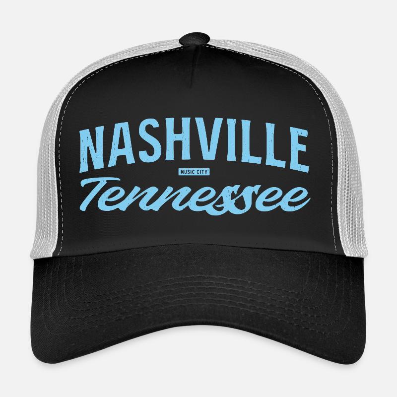 Nashville Script Blue Casquette trucker 