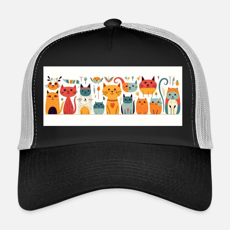 Original Katzen - Trucker Cap - Schwarz/Steingrau