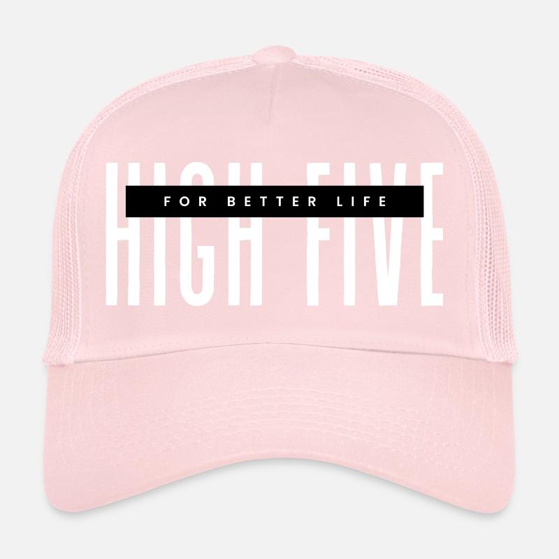 High Five pour une vie meilleure blanc Casquette trucker 