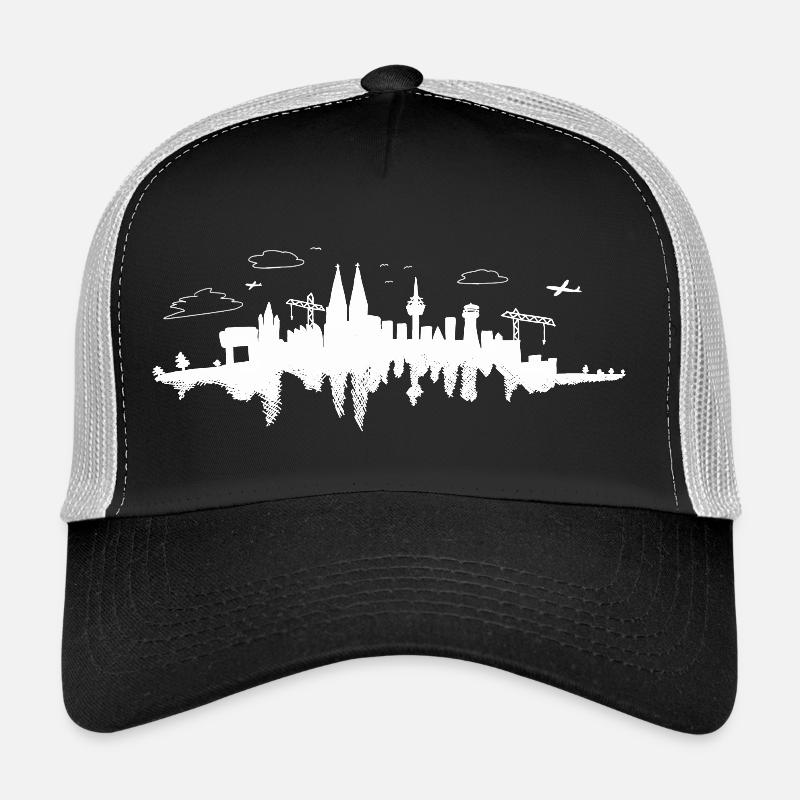 Skyline von Köln - Trucker Cap - Schwarz/Steingrau