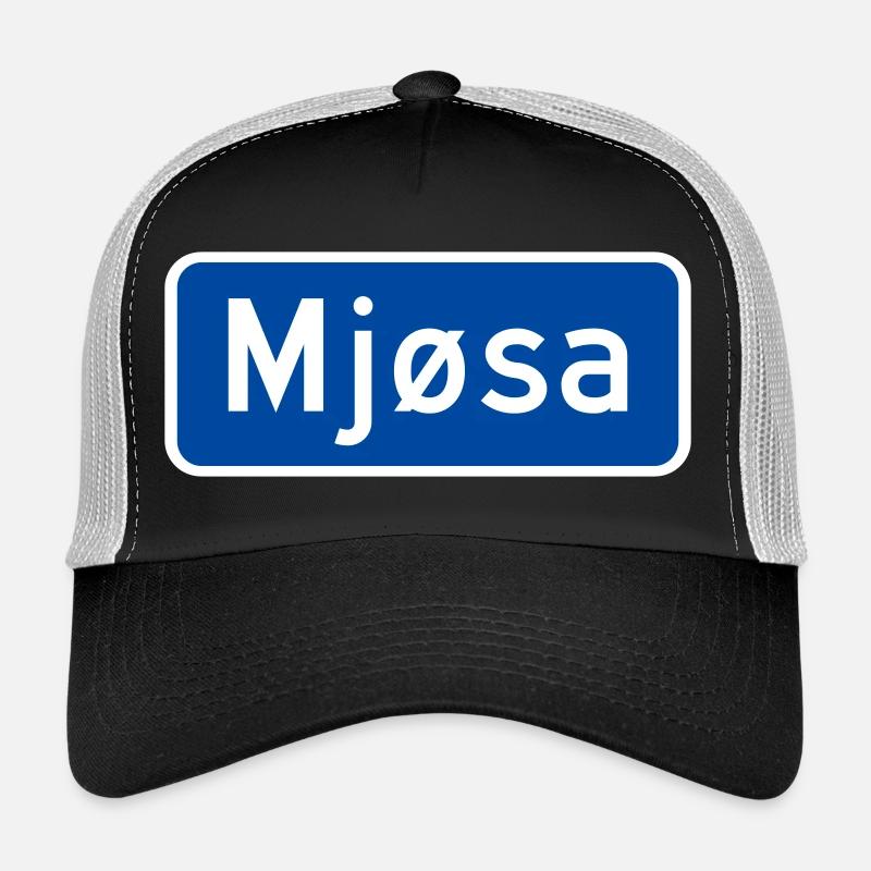 Der Mjøsa-See - Trucker Cap - Schwarz/Steingrau