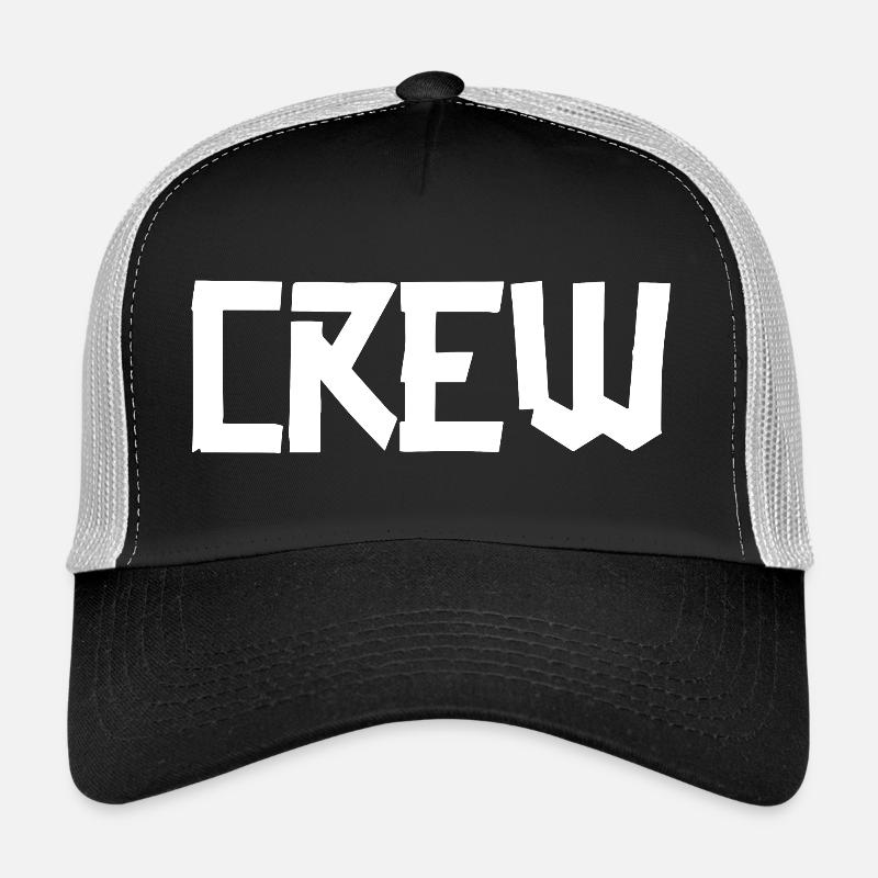 Crew Gaffer Small print White Trucker Cap