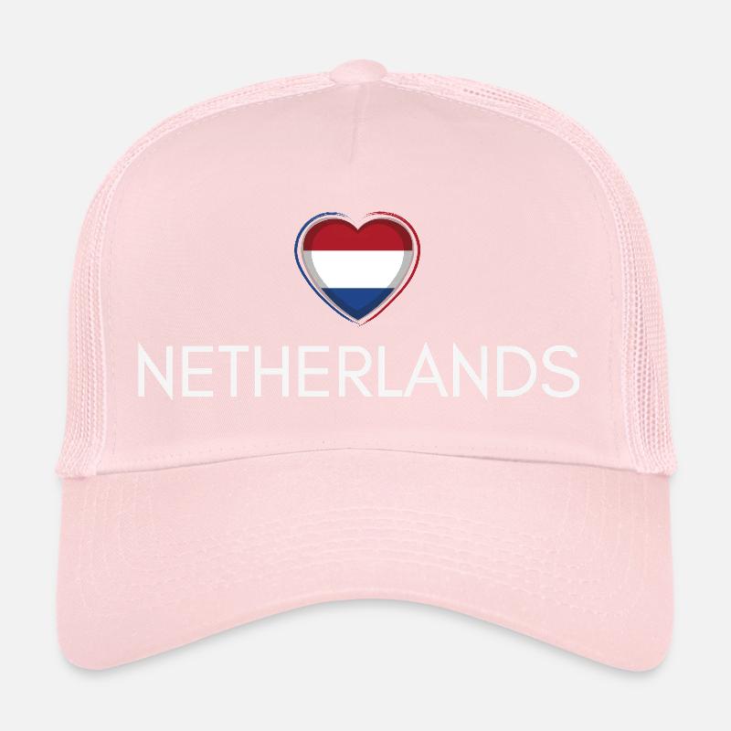 Herz mit niederländischer Flagge Trucker Cap