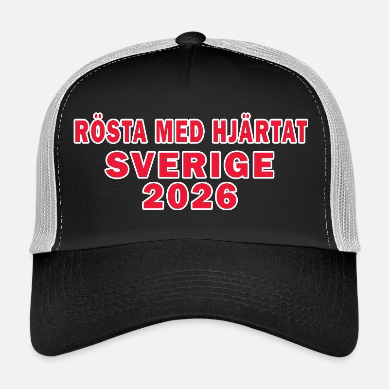 Stimmen Sie mit dem Herzen ab Schweden 2026 Trucker Cap