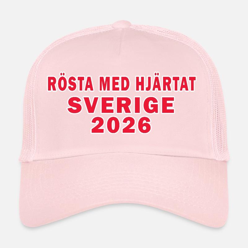 Stimmen Sie mit dem Herzen ab Schweden 2026 Trucker Cap