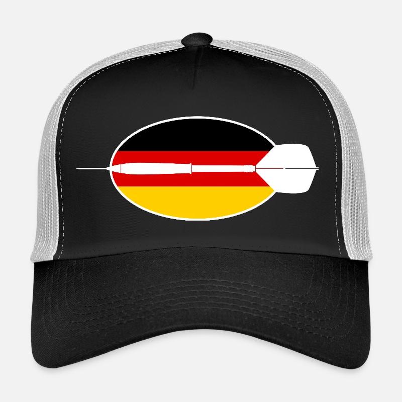 Darts Germany, Darts over Germany Flag - Trucker Cap - black/stone grey
