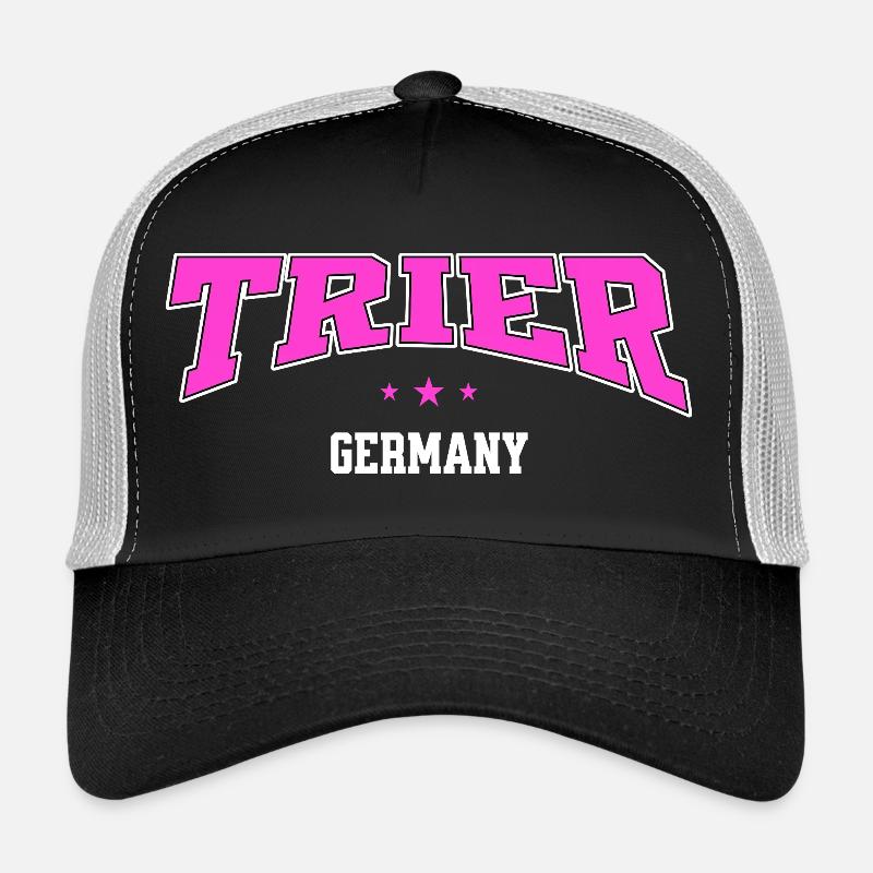 Trier Pink Retro Stadtmotiv Germany Trucker Cap