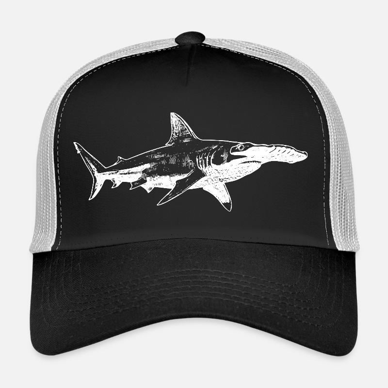 Silhouette du requin-marteau de minuit Casquette trucker 