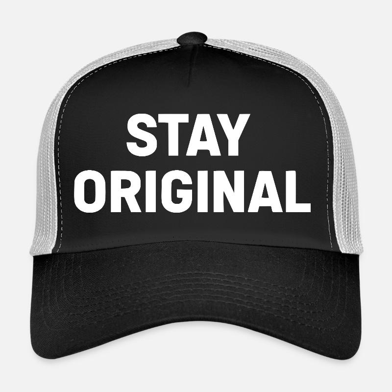Restez les lettres originales – Impression contrastante Casquette trucker 