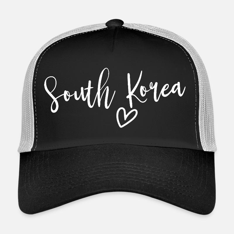 Corée du Sud Cœur Les Femmes Amour Corée du Sud Casquette trucker 