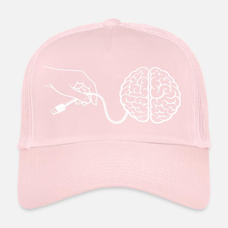 Brain Head Cable Connector Artificial Intelligence Trucker Cap