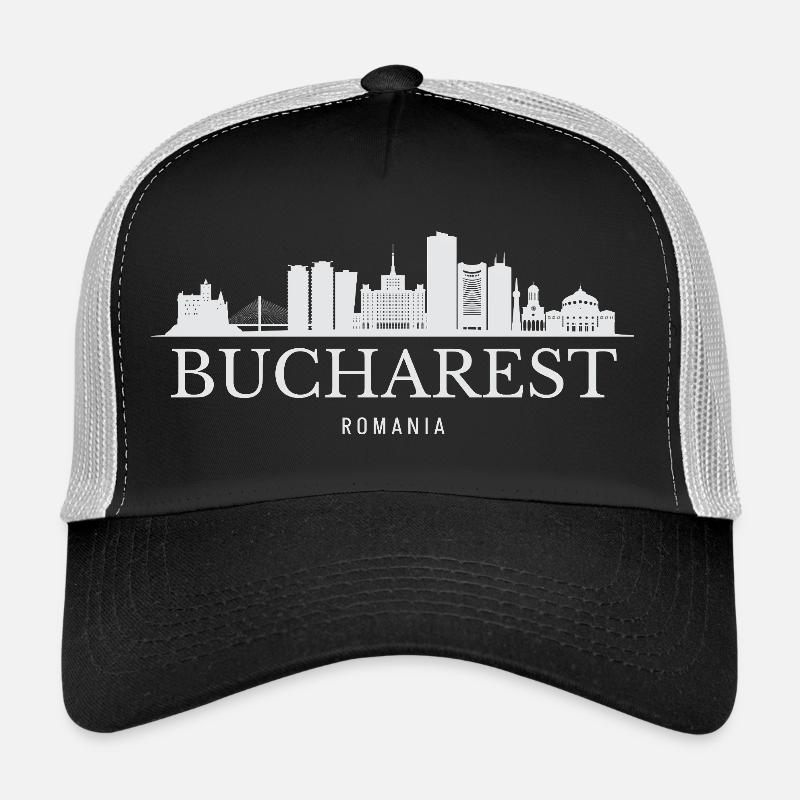 Silhouette de Bucarest, Roumanie de Bucarest Casquette trucker 