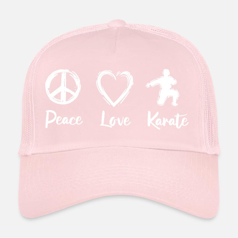 Peace Love Karate Trucker Cap