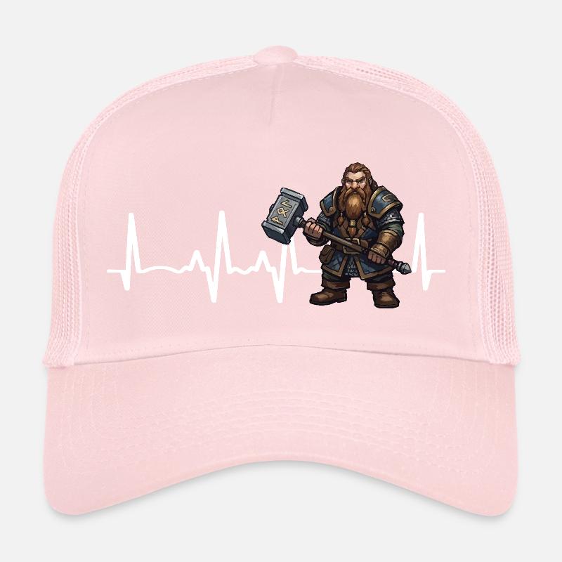 Dwarf Hammer Heartbeat Trucker Cap