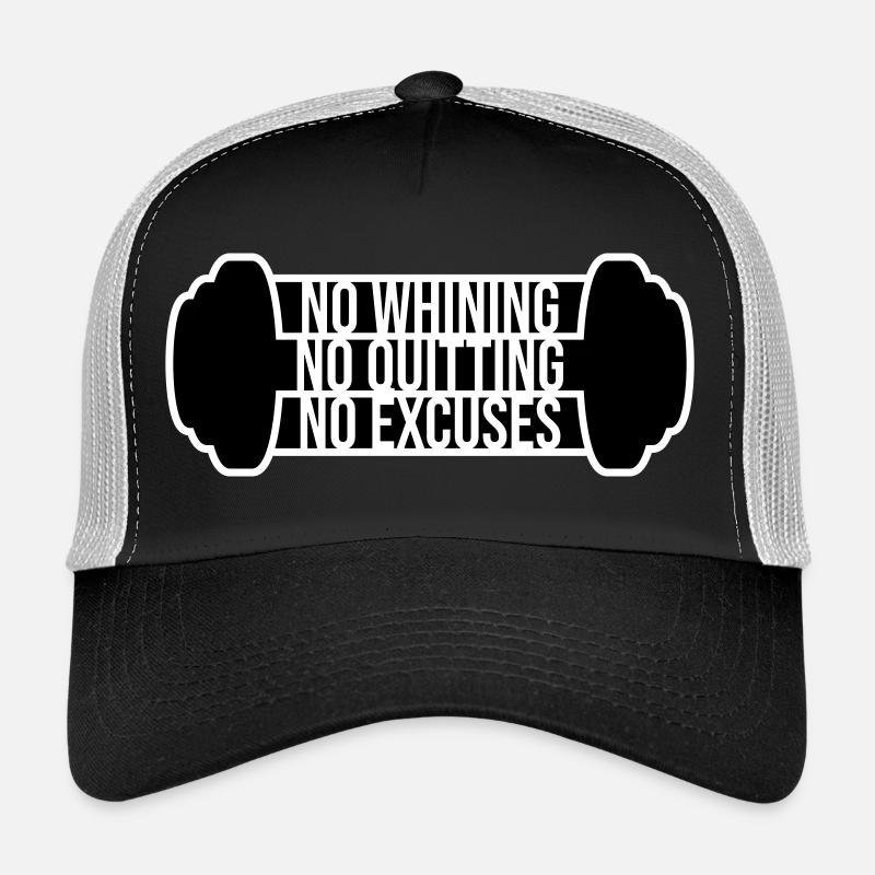 Pas de plaintes, pas d’abandon, pas d’excuses, motivation pour la salle de sport Casquette trucker 