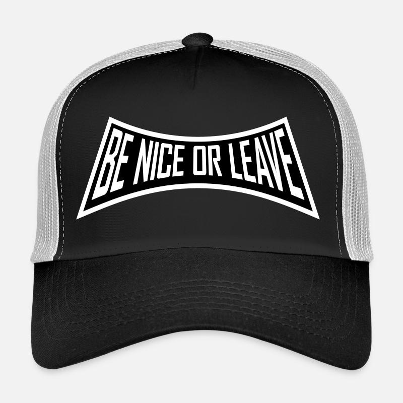 Attitude de « Sois gentil ou laisse » drôle de phrase Casquette trucker 