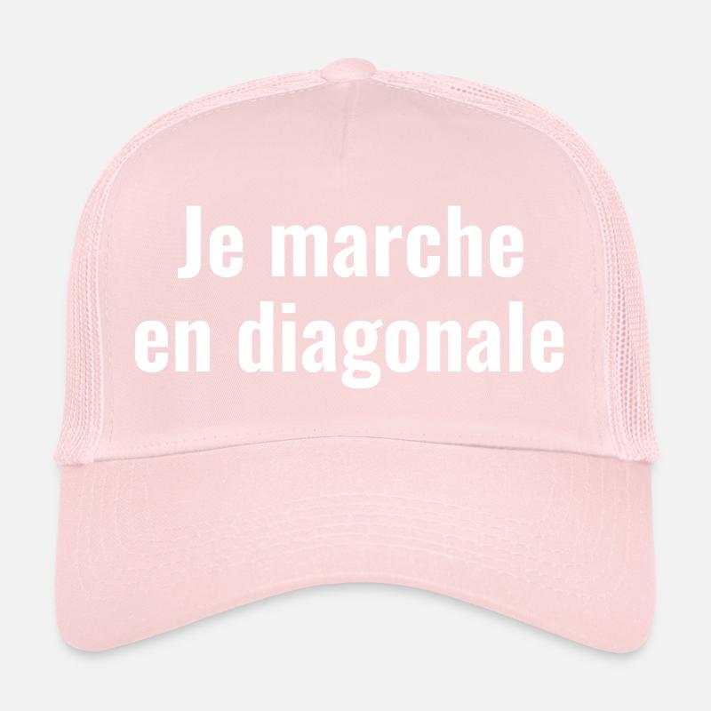 Je marche en diagonale  Casquette trucker 