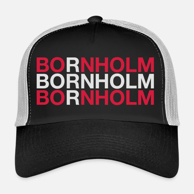 BORNHOLM Danemark Danemark Drapeau danois Casquette trucker 