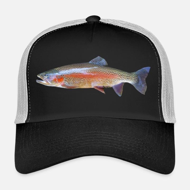 A beautiful rainbow trout - Trucker Cap - black/stone grey