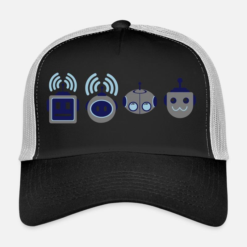 The robot geeks - Trucker Cap - black/stone grey
