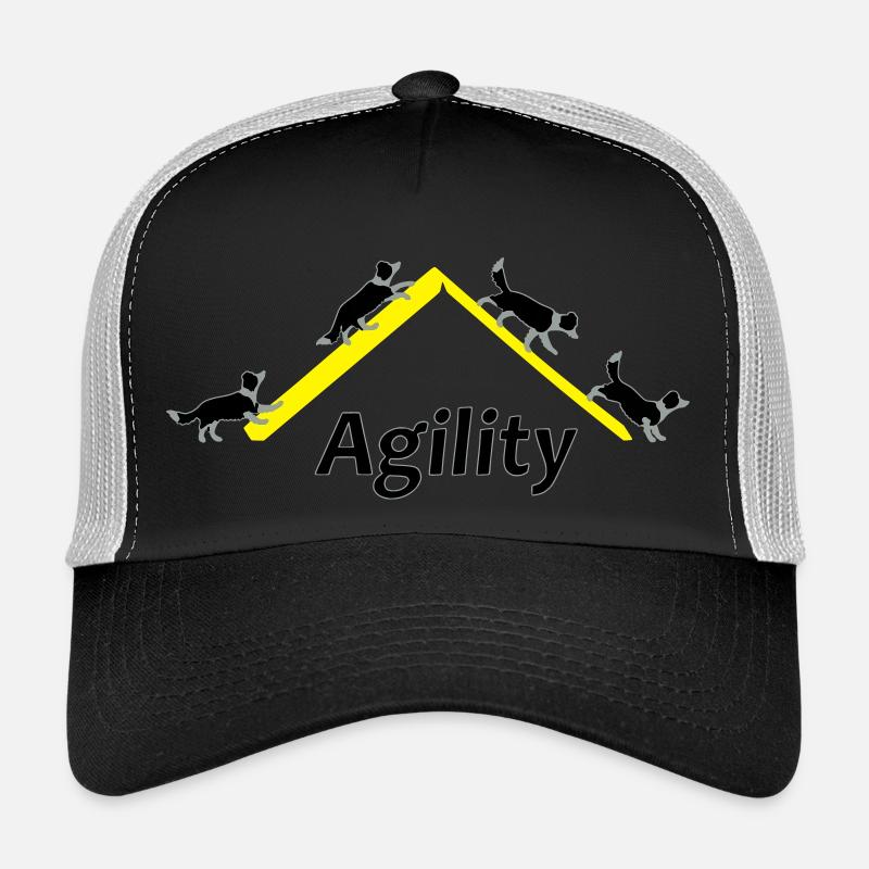 Agility 4x Border Collie - Casquette trucker  - noir/gris pierre