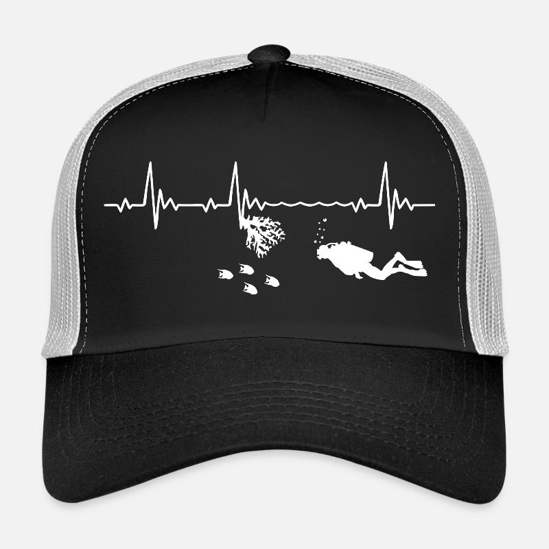 Plongeur plongeur Pulse Puls ECG Casquette trucker 