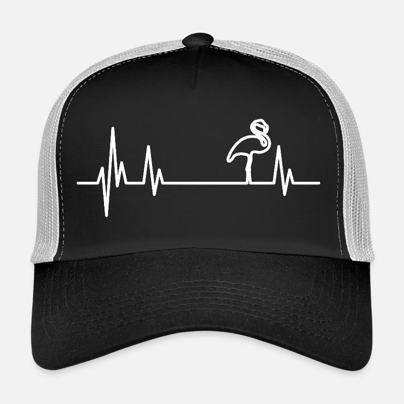 Flamingo Heartbeat white - Trucker Cap - black/stone grey