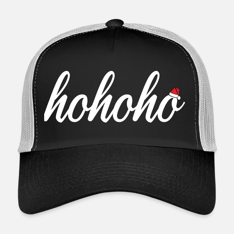 hohoho mit der Mütze vom Weihnachtsmann - Trucker Cap - Schwarz/Steingrau