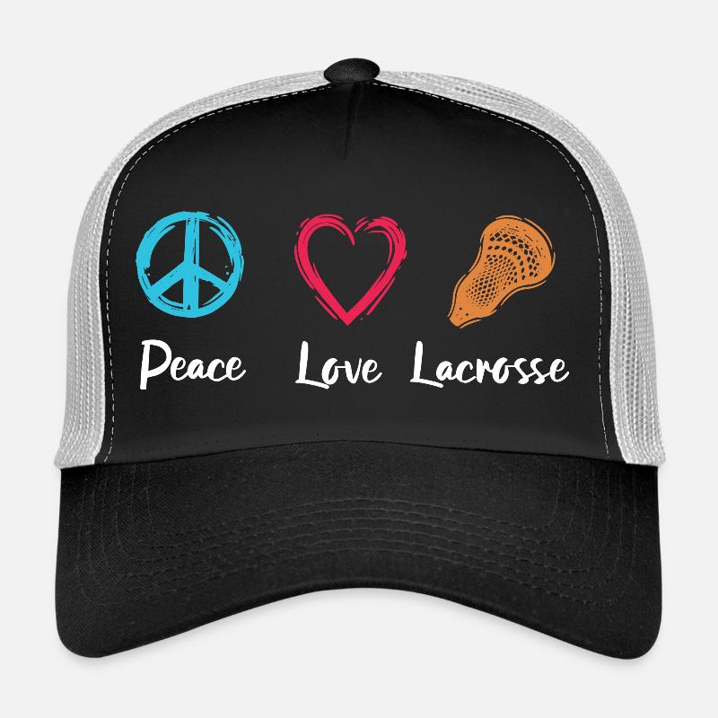 Peace Love Lacrosse Casquette trucker 