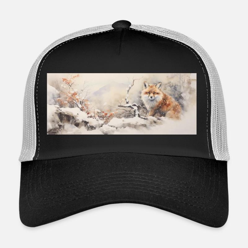 Niedlicher kleiner Fuchs - Trucker Cap - Schwarz/Steingrau