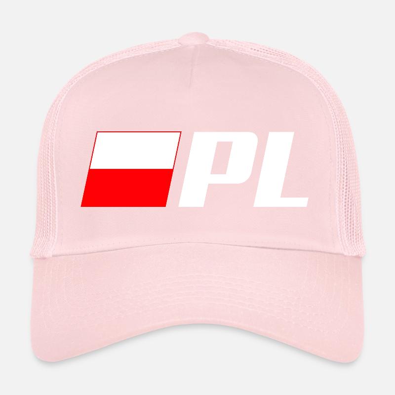 Drapeau PL POLOGNE POLOGNE [LARGE] Casquette trucker 