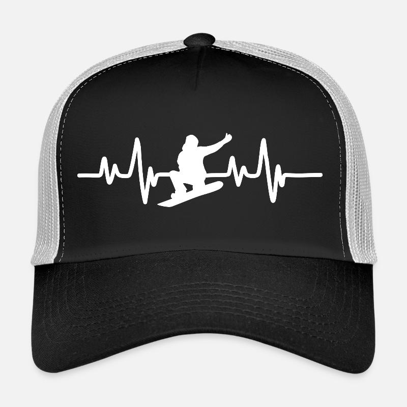 SNOWBOARD HEARTBEAT Trucker Cap
