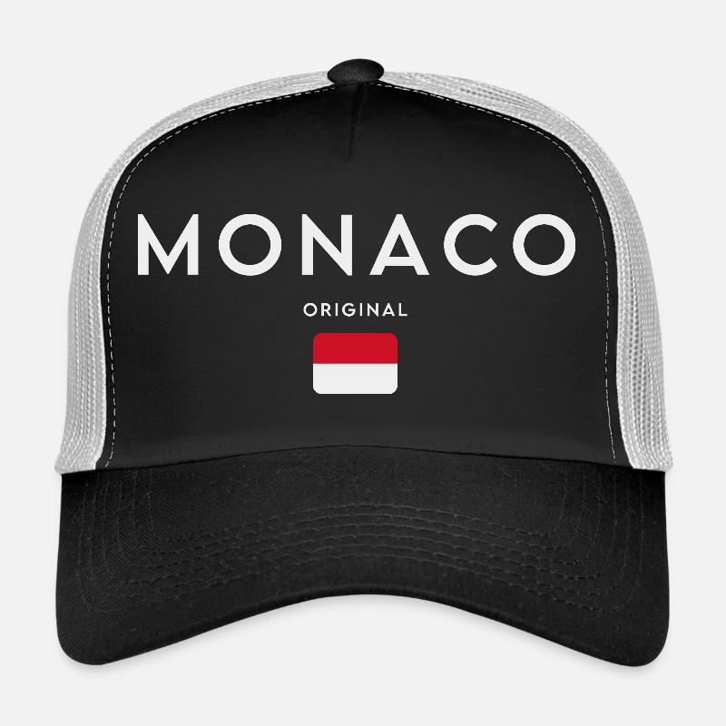 Monaco-Flagge, monegassischer Stolz Trucker Cap