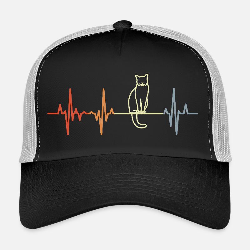 Cat Cardiogram Trucker Cap