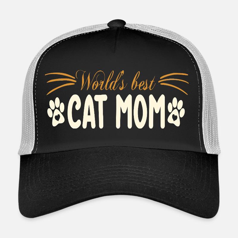 Kat Mom Design mit Pfotenabdruck Trucker Cap