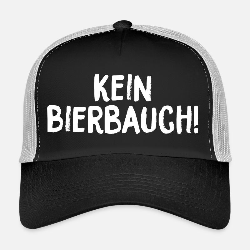 Pas de ventre de bière (lettres blanches) Casquette trucker 