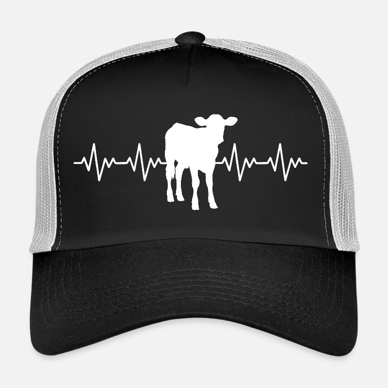 Bauer au mollet, ECG du battement cardiaque - Casquette trucker  - noir/gris pierre