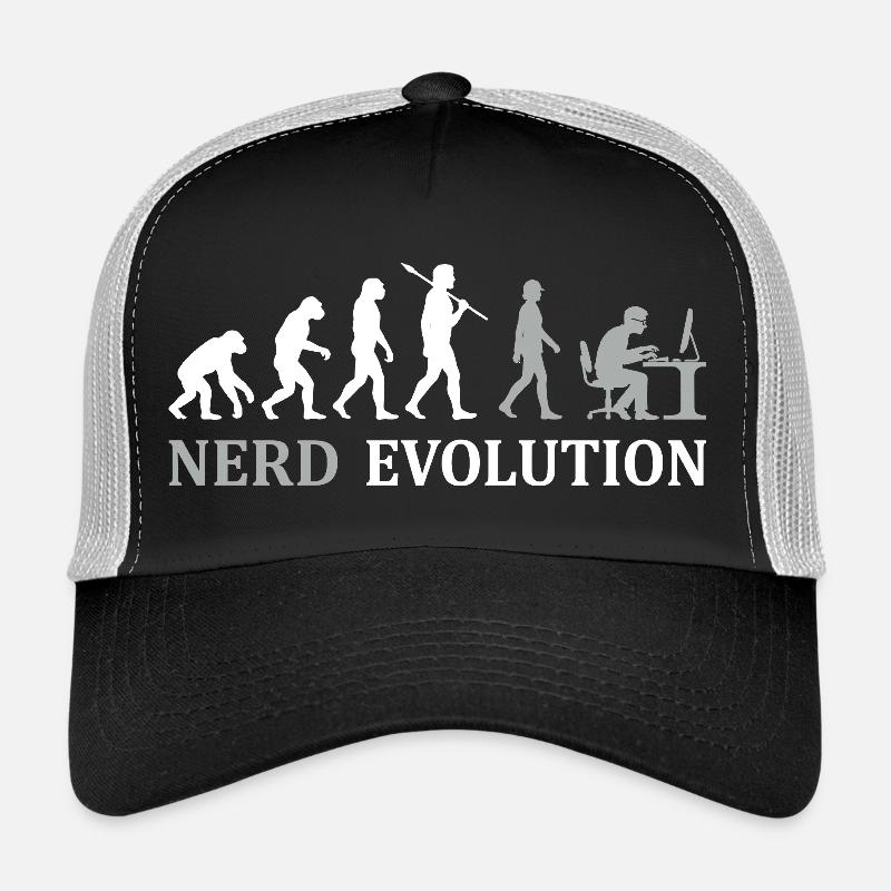Nerd Evolution – Vom Affen zum PC-Profi - Trucker Cap - Schwarz/Steingrau
