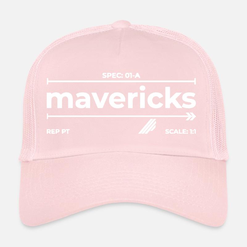 Mavericks – Typographie moderne style blueprint te Casquette trucker 