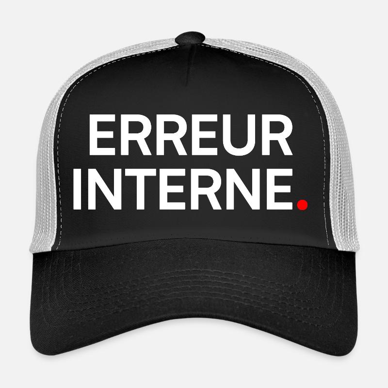 Innere Fehler-Humor-Nerd-Müdigkeit - Trucker Cap - Schwarz/Steingrau