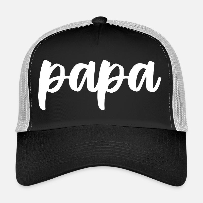 Papa : Design Calligraphie Élégante Casquette trucker 