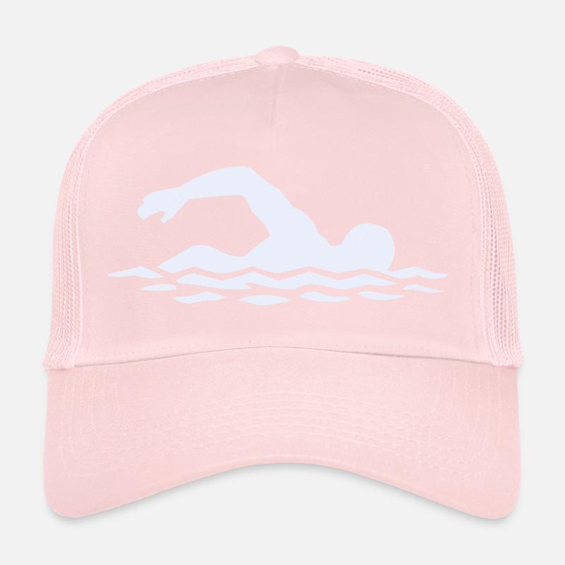 Float silhouette in water Trucker Cap