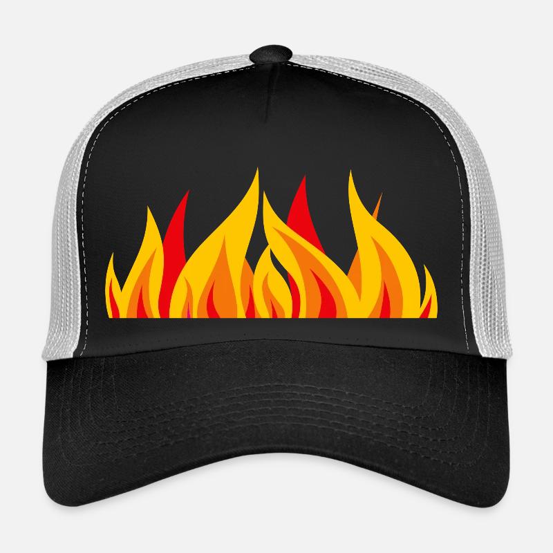 Fire - Casquette trucker - noir/gris pierre