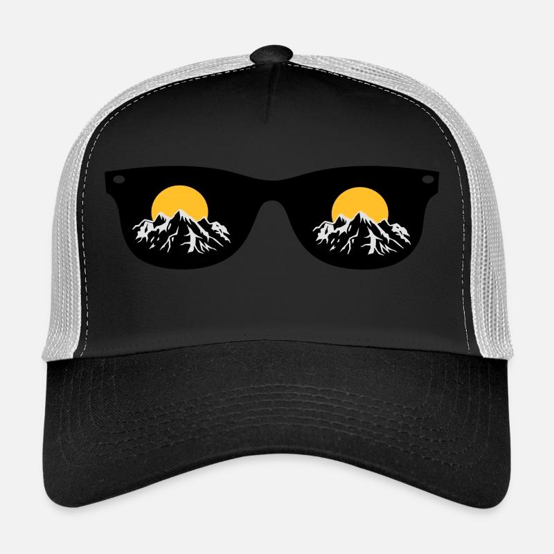 Berge - Trucker Cap - Schwarz/Steingrau