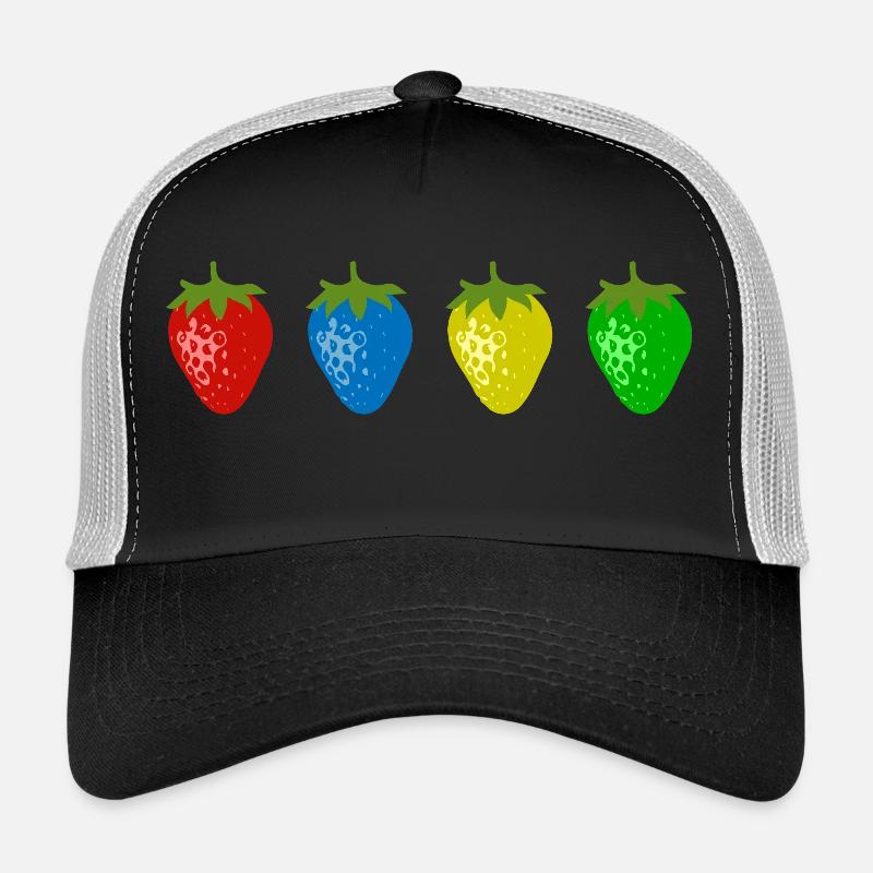 Bunte Erdbeeren Trucker Cap