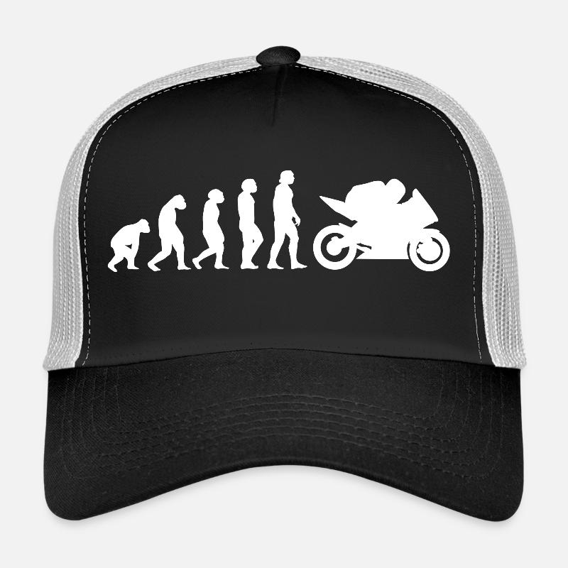 Motorrad Evolution - Trucker Cap - Schwarz/Steingrau