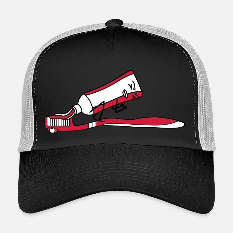zahnbuerste scheisse kacke pressen comic gesicht a Trucker Cap