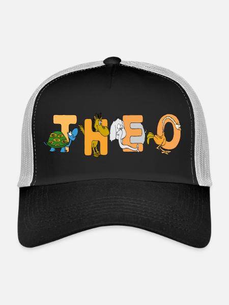 Theo - Trucker Cap - Schwarz/Steingrau