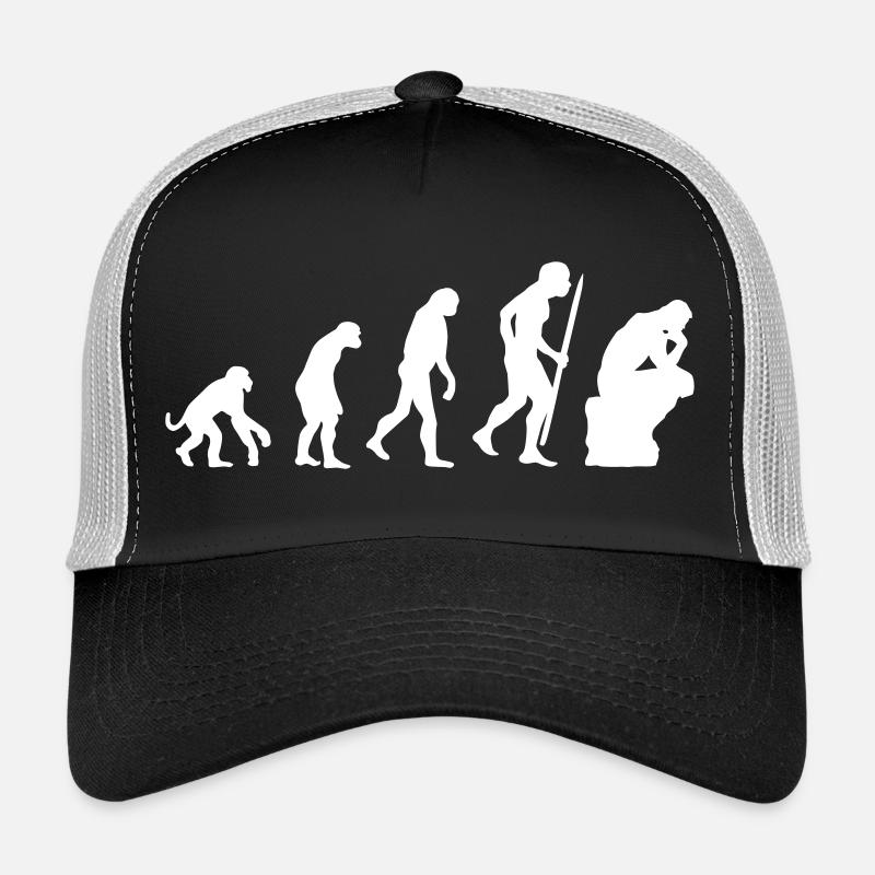 Evolution der Denker Philosophie Philosoph Lustige Trucker Cap
