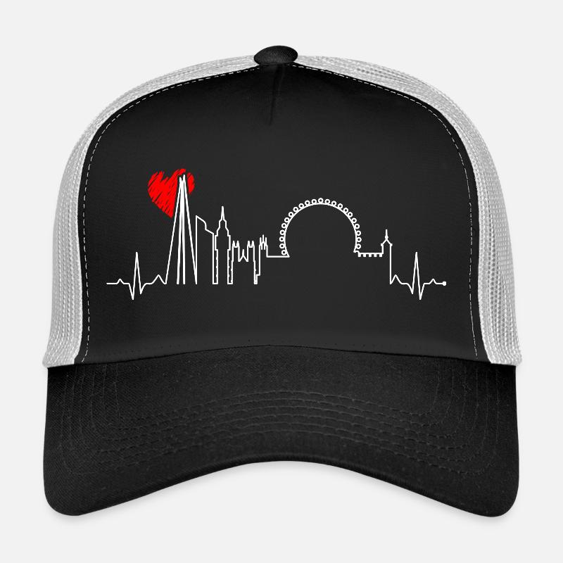 Urban Skyline Heartbeat - Trucker Cap - black/stone grey